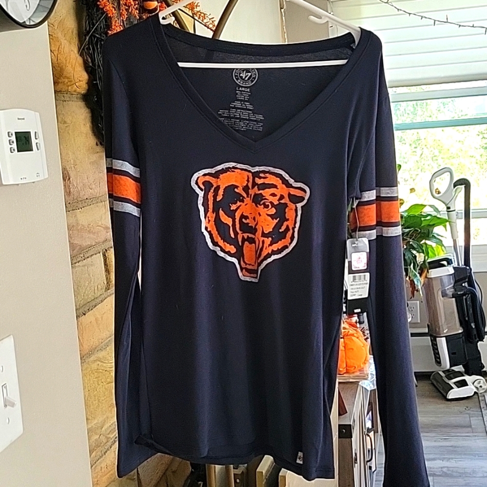 Vintage Look Woman’s Chicago Bears NFL Long Sleeve T-Shirt size LG